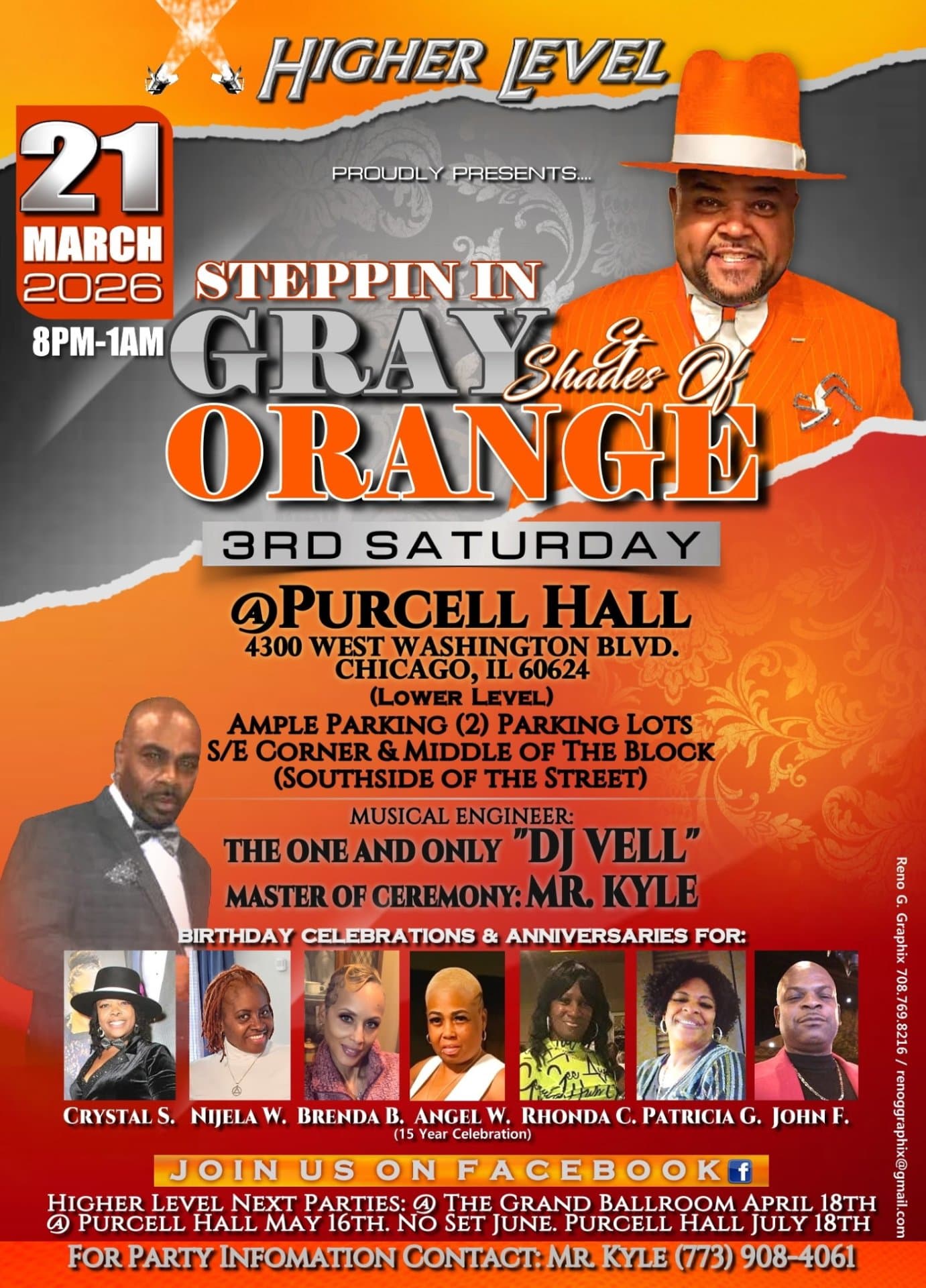 STEPPIN IN GRAY Shades Of ORANGE