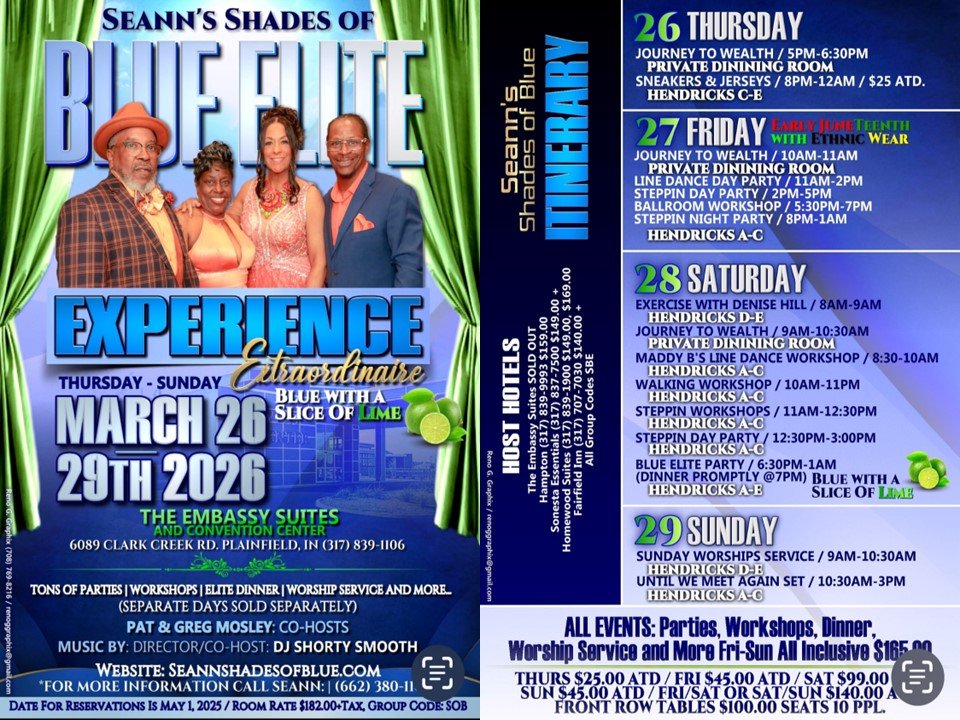 Seann's Shades of Blue Elite Experience Extraordinaire