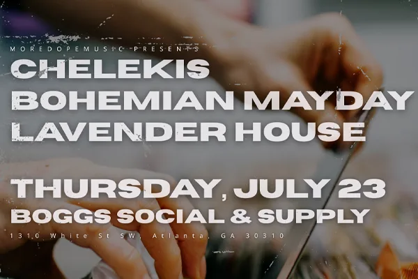 Chelekis, Bohemian Mayday, and Lavender House event flyer