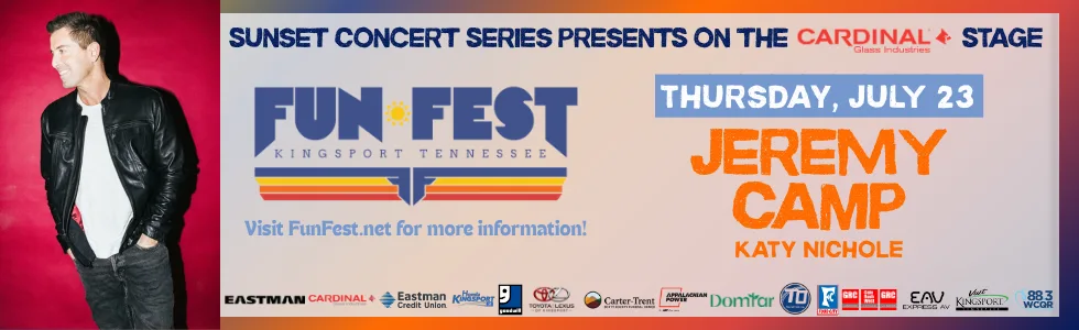 Fun Fest 2026 - Sunset Concert Series - Jeremy Camp w/ Katy Nichole event flyer