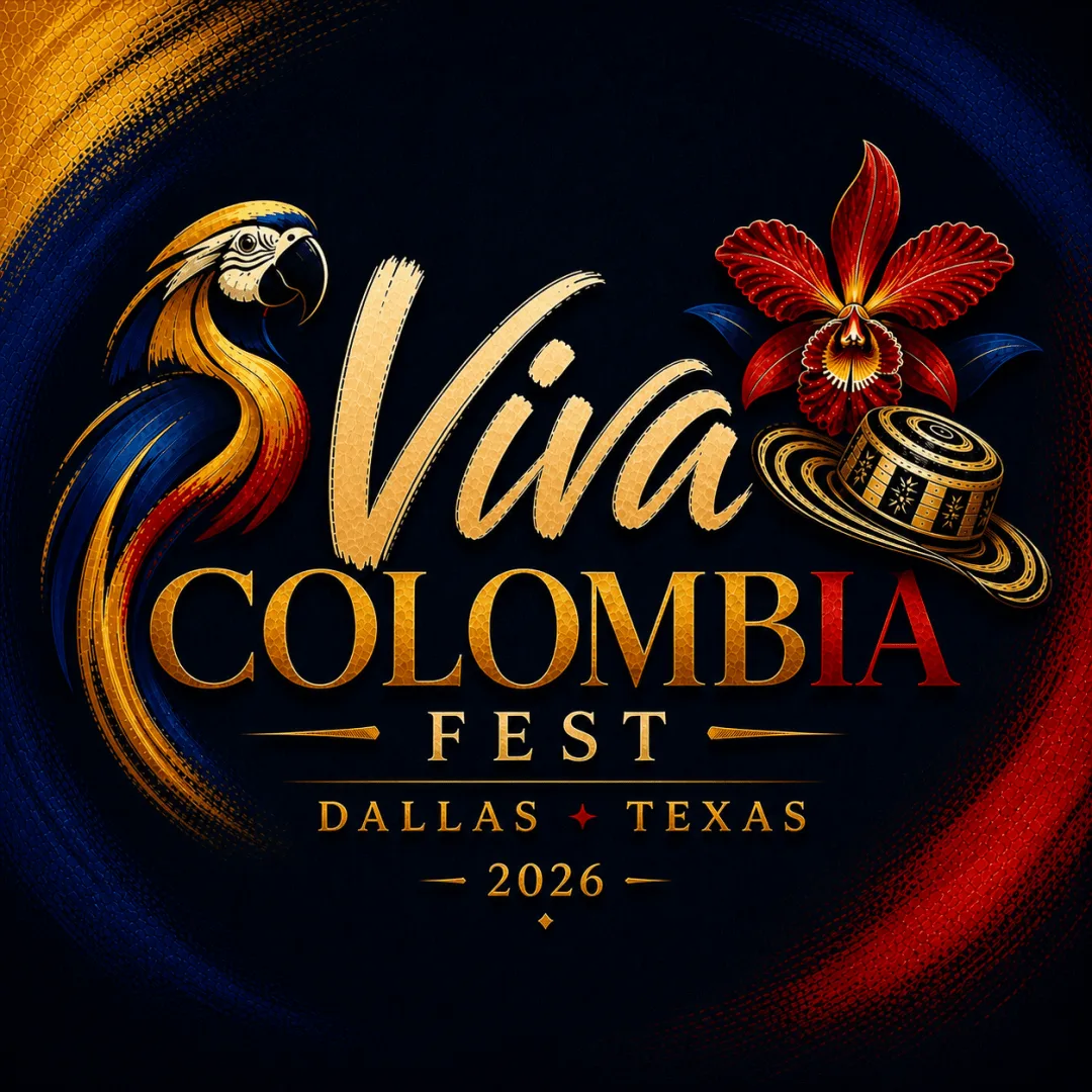 Viva Colombia Fest 2026 Dallas Tx event flyer