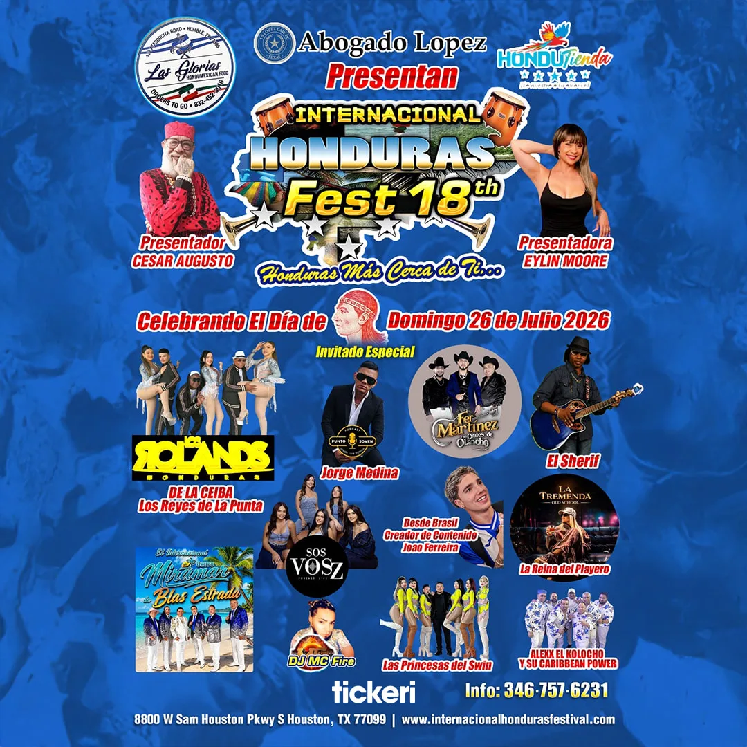 Internacional Honduras Fest 18th event flyer