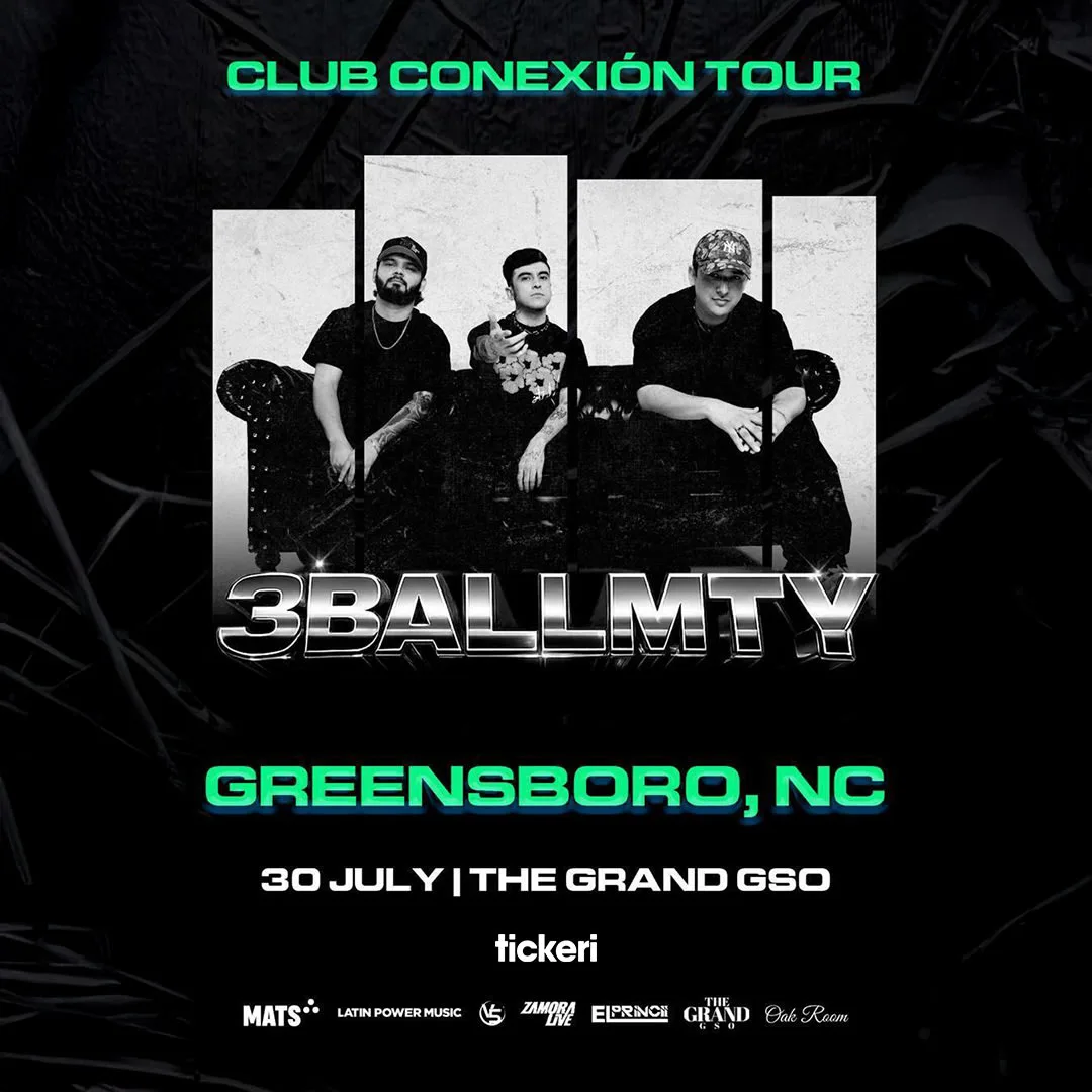3BallMTY en concierto en Greensboro event flyer