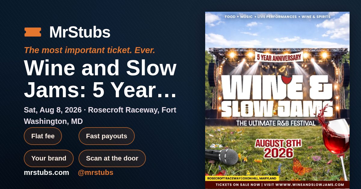 Share card for Wine and Slow Jams: 5 Year Anniversary