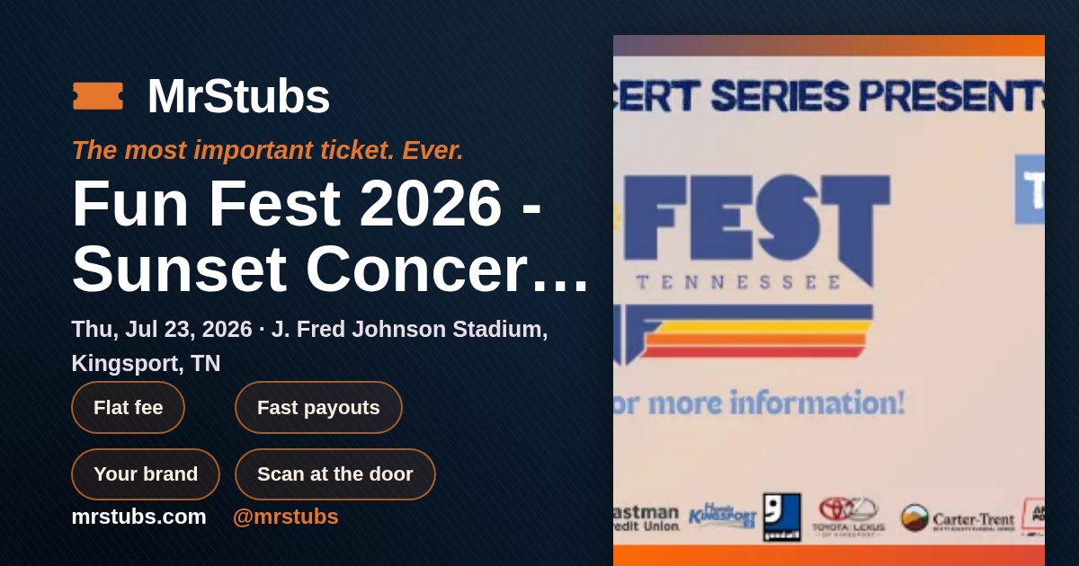 Share card for Fun Fest 2026 - Sunset Concert Series - Jeremy Camp w/ Katy Nichole