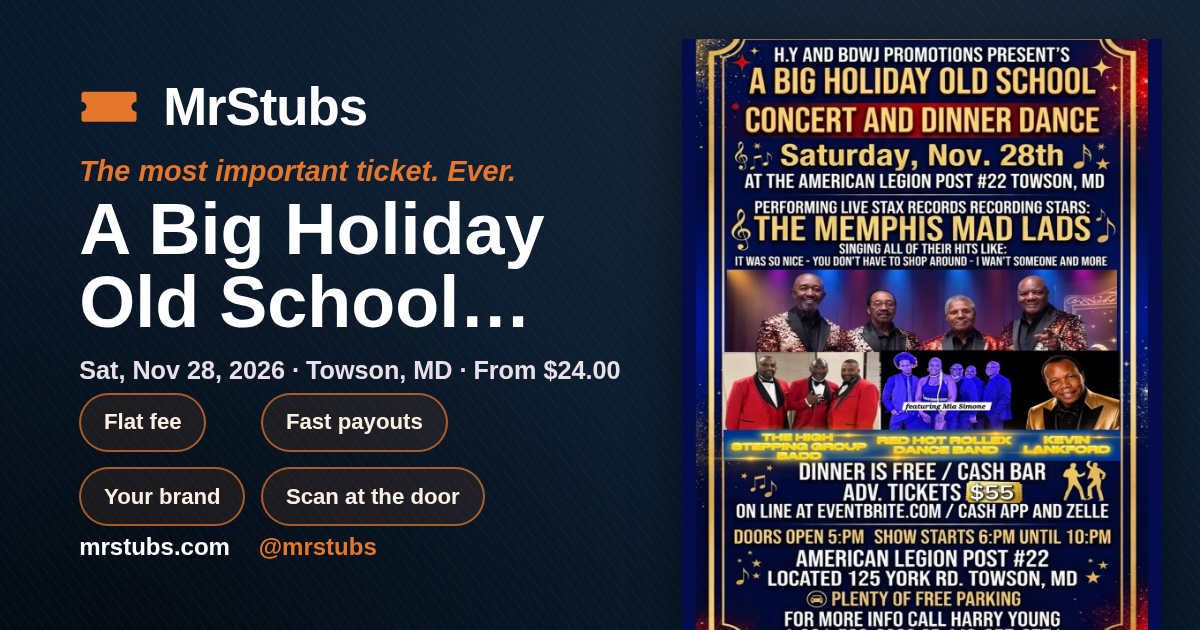 Share card for A Big Holiday Old School Concert and Dinner Dance