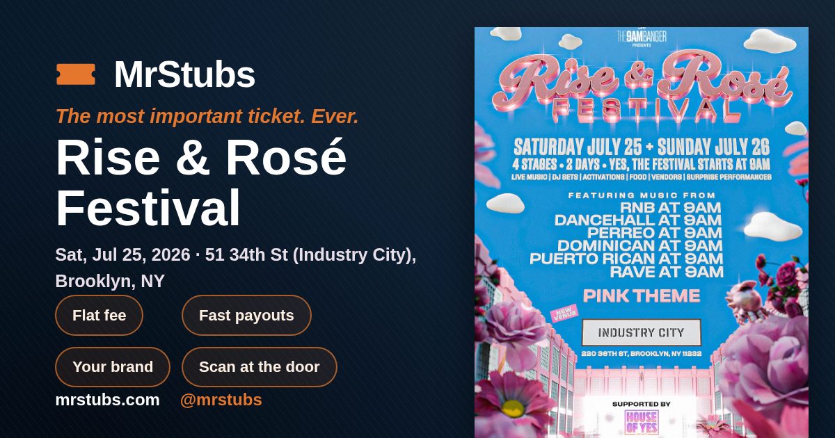 Share card for Rise & Rosé Festival