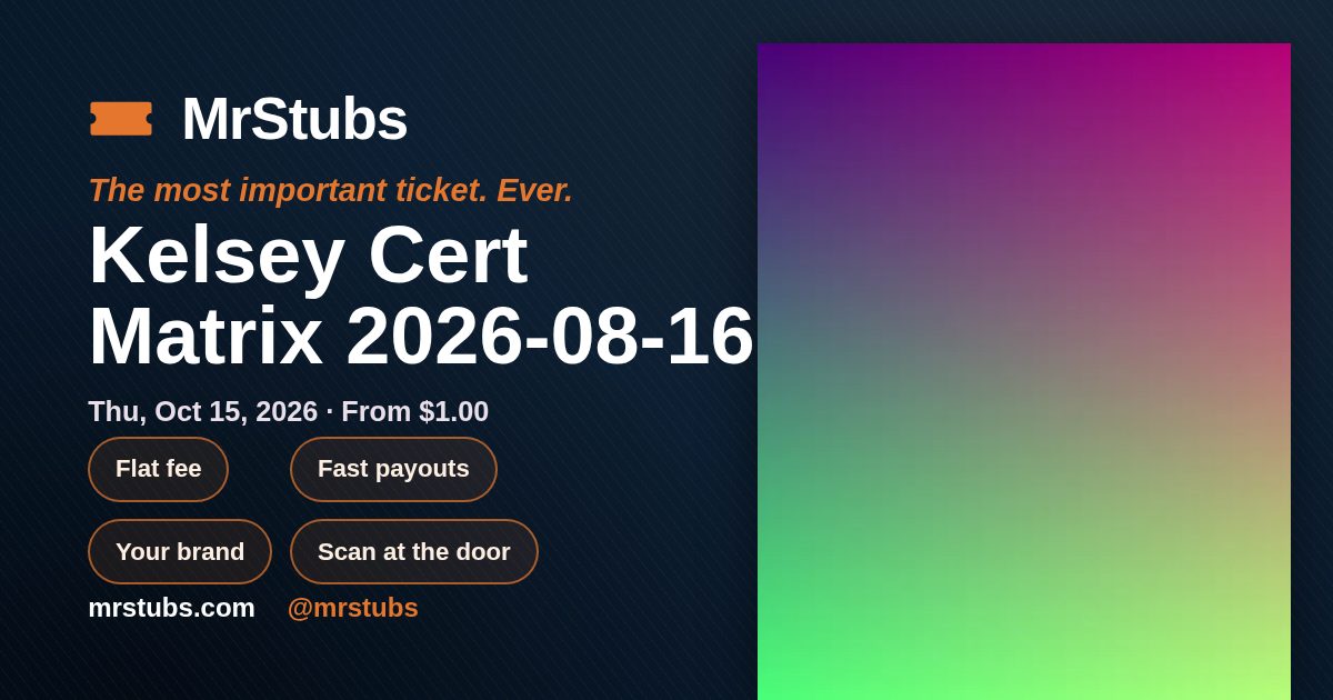 Share card for Kelsey Cert Matrix 2026-08-16