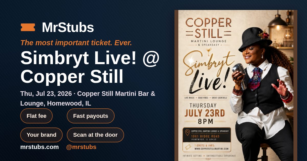 Share card for Simbryt Live! @ Copper Still