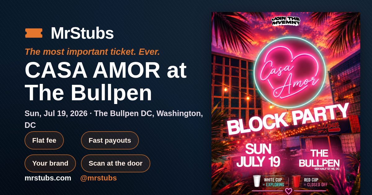 Share card for CASA AMOR at The Bullpen