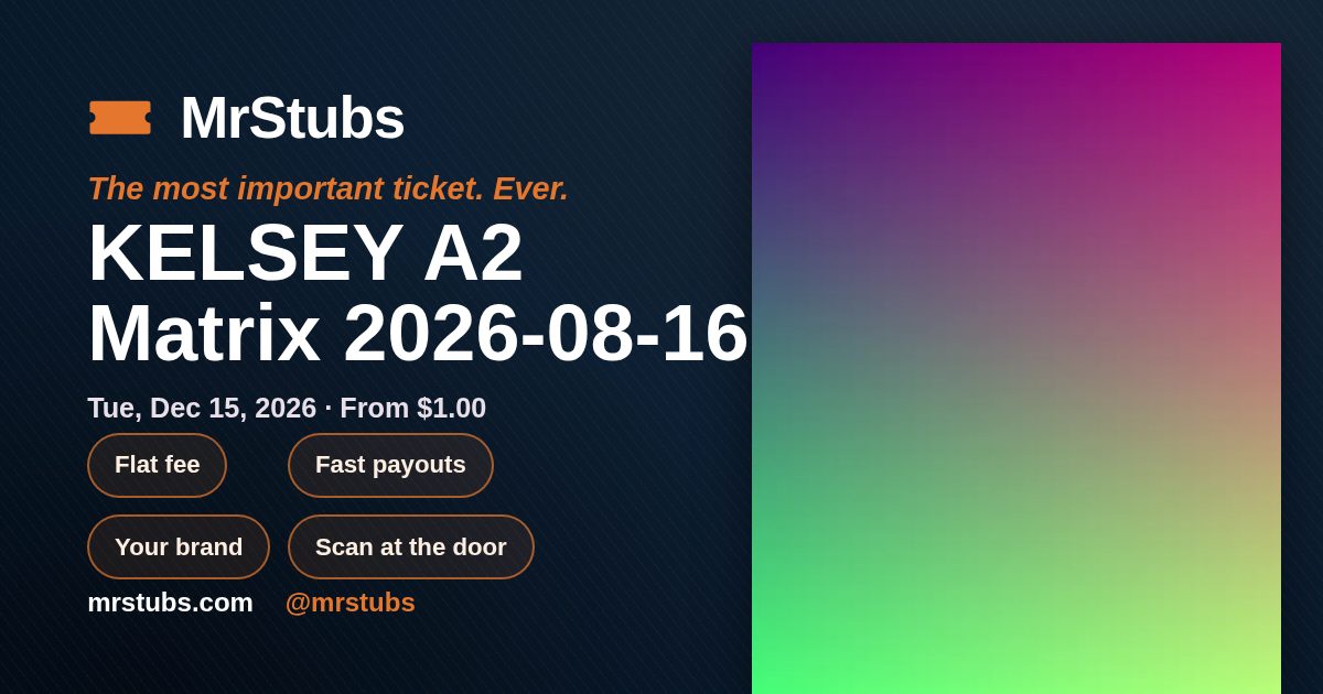 Share card for KELSEY A2 Matrix 2026-08-16