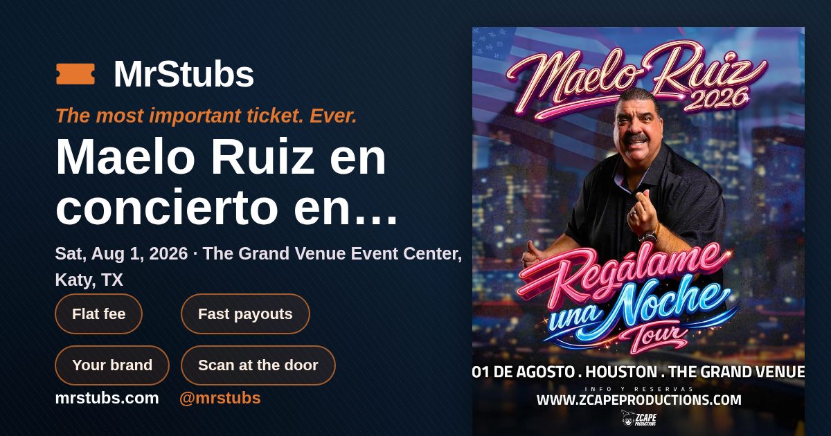 Share card for Maelo Ruiz en concierto en Houston