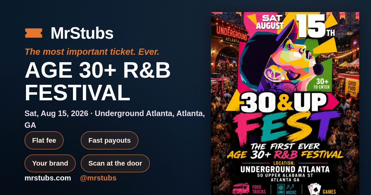 Share card for AGE 30+ R&B FESTIVAL