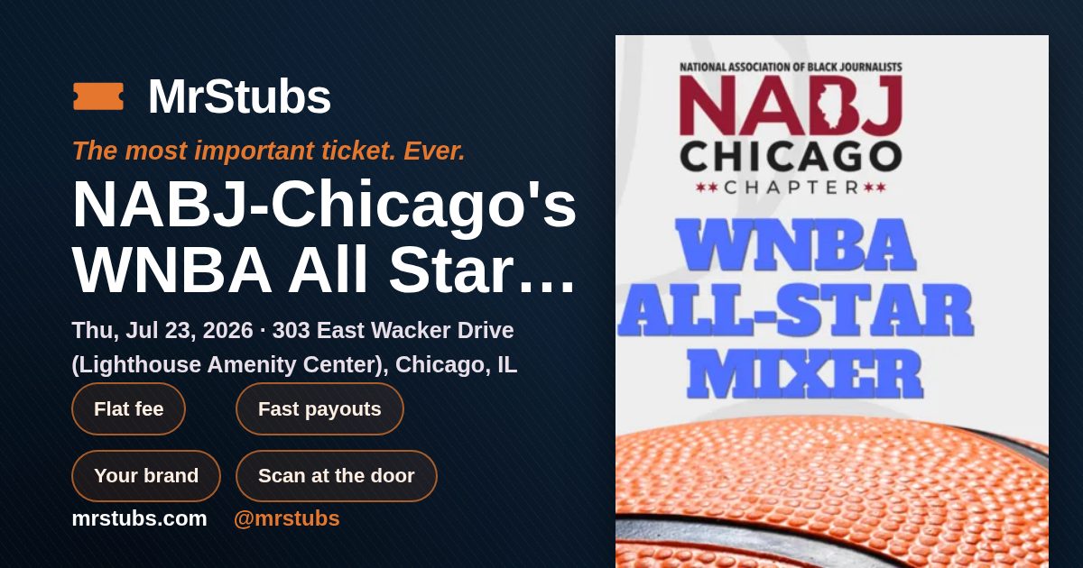 Share card for NABJ-Chicago's WNBA All Star Media Mixer